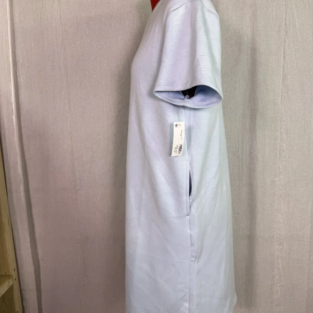 Members Mark Womens Sandwash Short Sleeve Mini Dress Light Blue Size L E992 - Picture 2 of 10